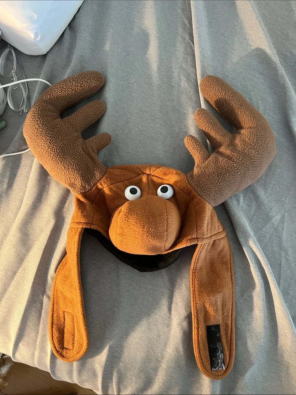 Moose Antler Plush Winter Hat